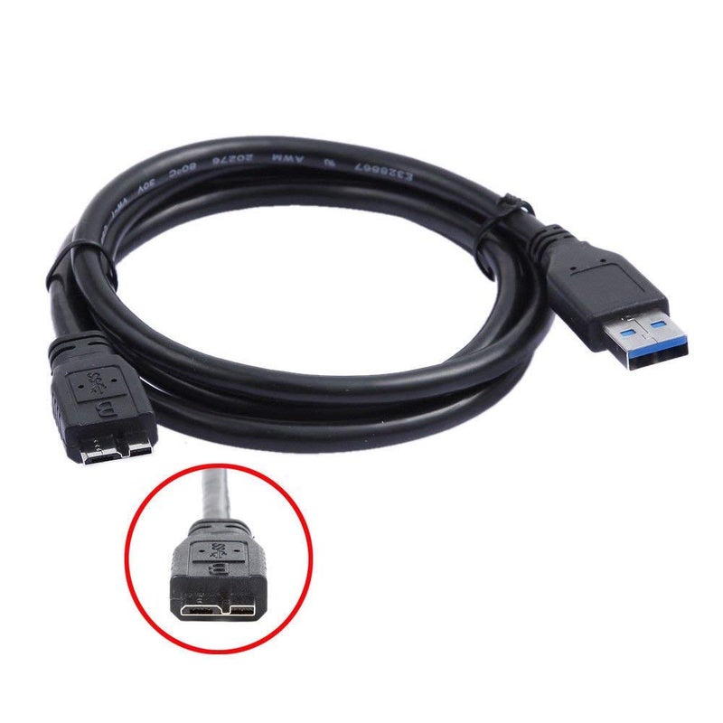 AlyKets USB 3.0 Data Cable Cord for Western Digital WD My Book External Hard Drive Canon powershot, Live Wiev Camera (1.6Ft) - Image 2